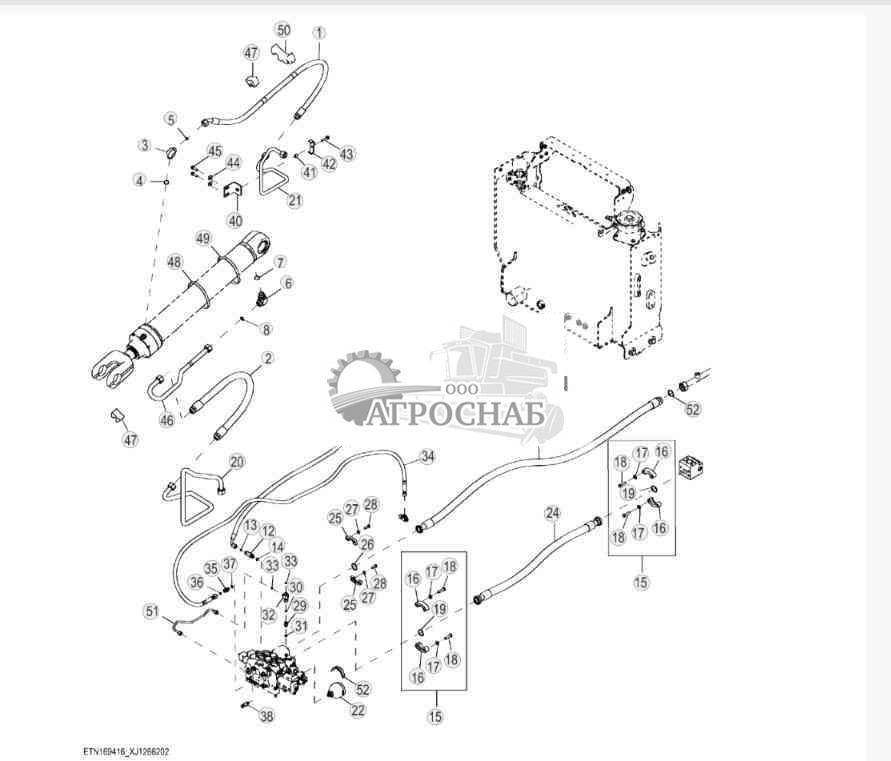 Two Function Hydraulic Lines, High Lift Plus Z-Bar (2 of 3) 